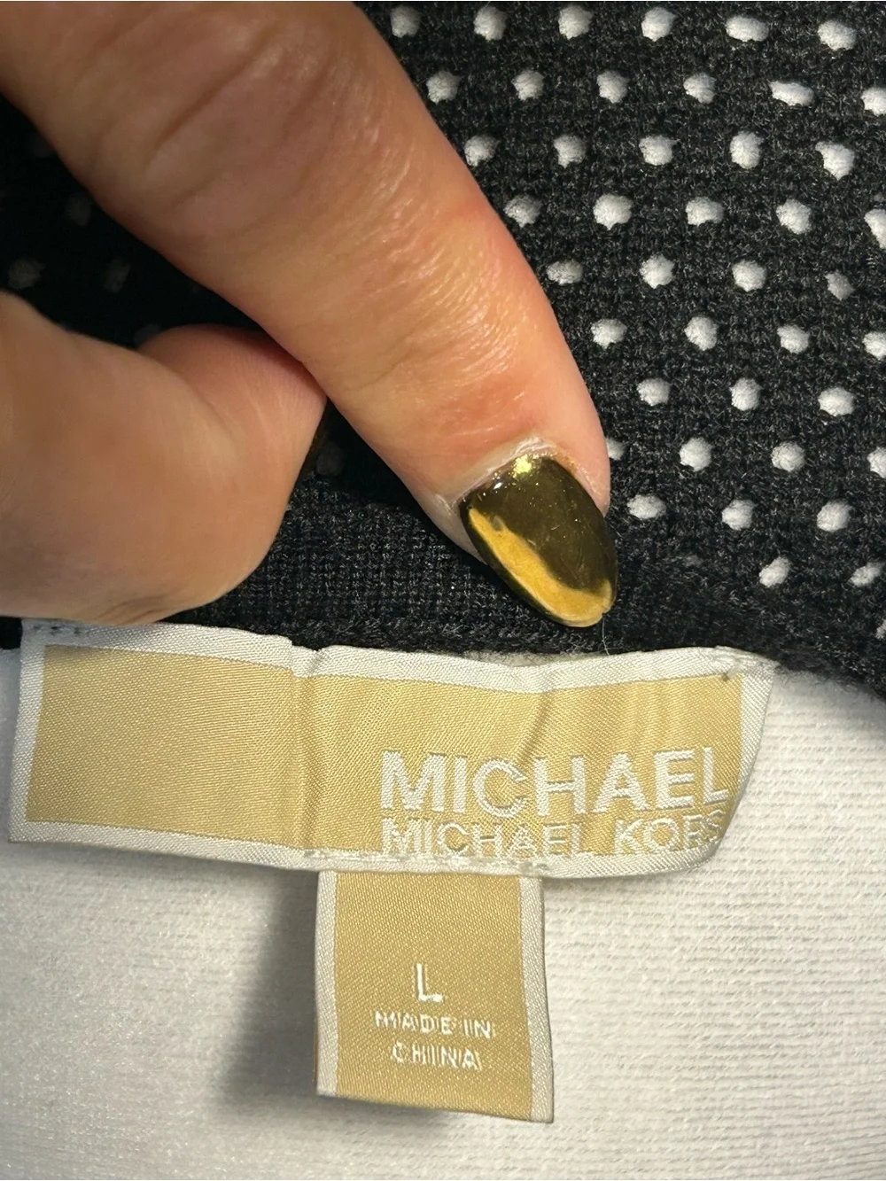 Michael Kors Sleeveless Knit Dress Black L